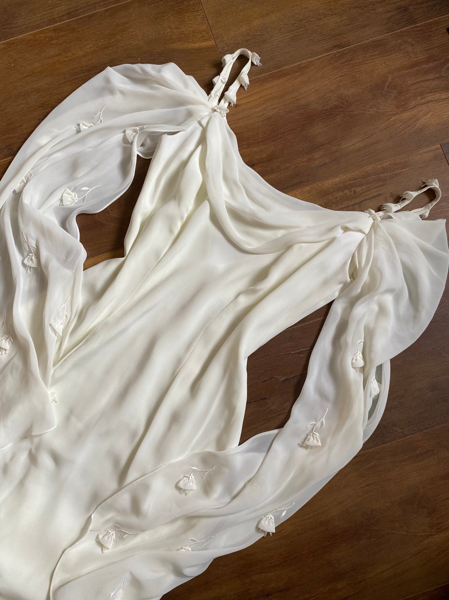 Ellis white long sleeve wedding dress UK 10-12