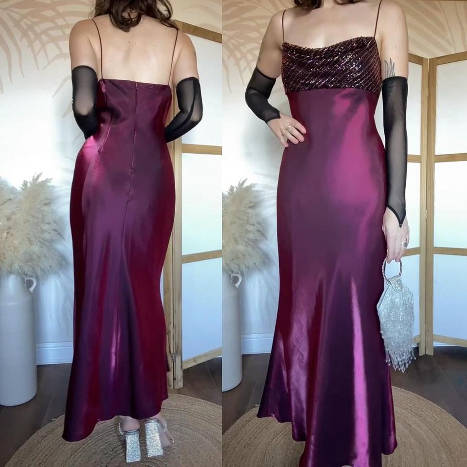Kaleidoscope shimmery red beaded dress uk 14