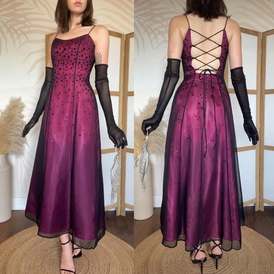 Morgan & Co petite pink glittery star a-line prom dress uk 8