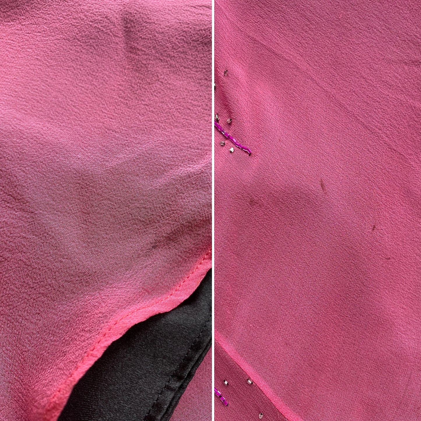 100% silk pink ombré halter neck evening dress uk 8