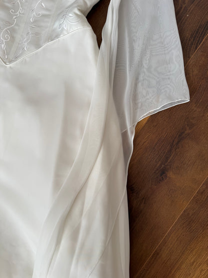 Sincerity ivory long sleeve wedding dress uk 14