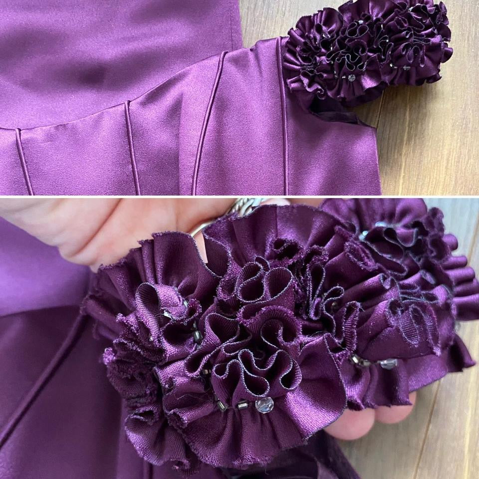 Pronuptia purple 2 piece corset & skirt uk 4-6