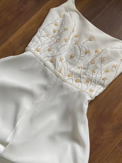 Pronuptia white beaded wedding dress uk 8