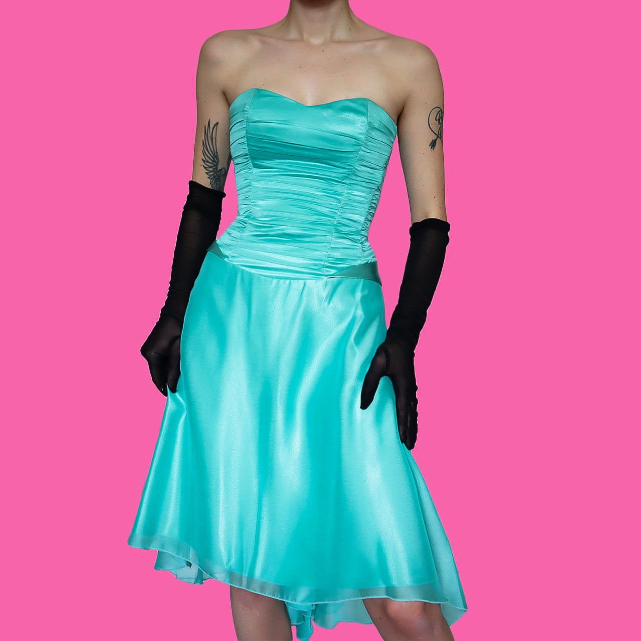 Sapphire strapless lace up midi dress UK 8