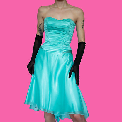 Sapphire strapless lace up midi dress UK 8