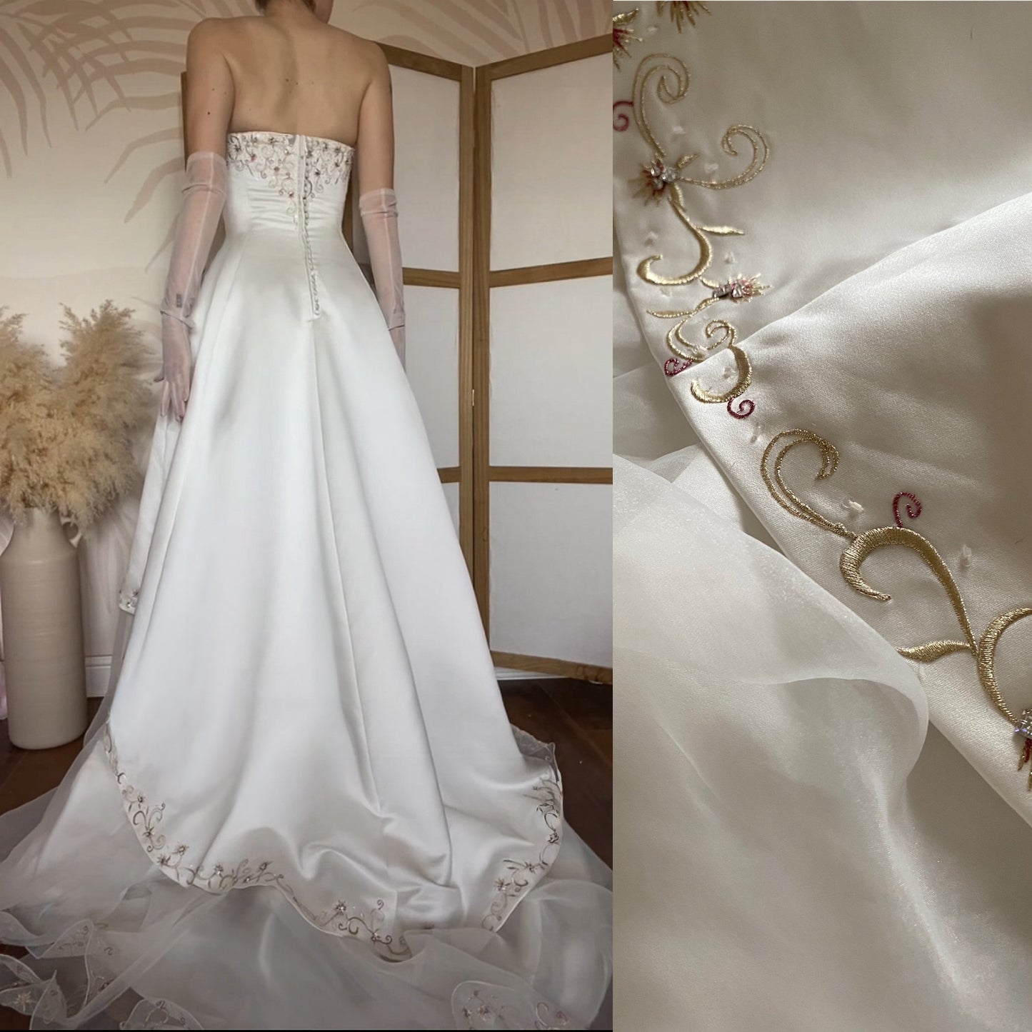 Maggie Sottero strapless a-line wedding dress uk 10