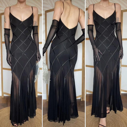 Joseph Ribkoff black stretch sheer detail evening dress uk 16