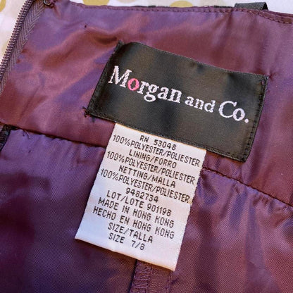 Dark purple floral glittery halter neck dress UK 10