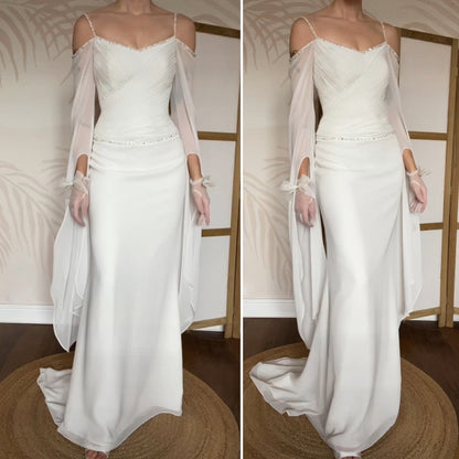 Victoria Jane white long sleeve wedding dress UK 10-12