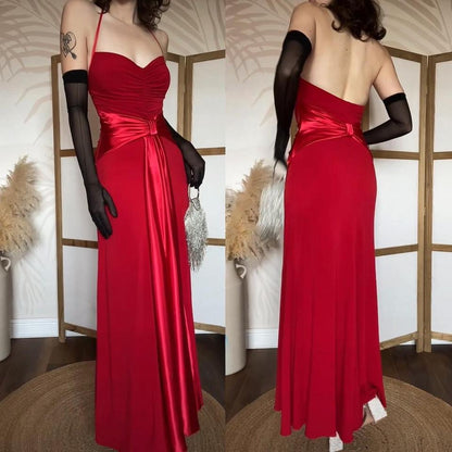 Scott McClintock red stretch halter dress uk 10