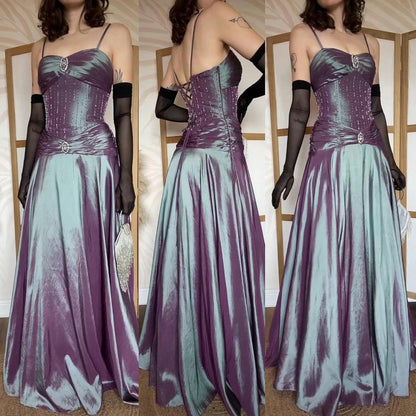 Iridescent Jora beaded/gem prom dress uk 10