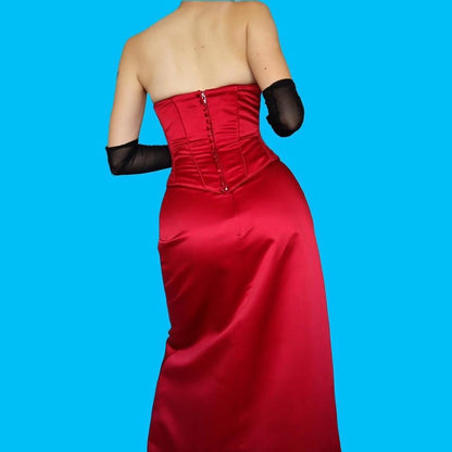 Red Hilary Morgan 2 piece evening set UK 10-12