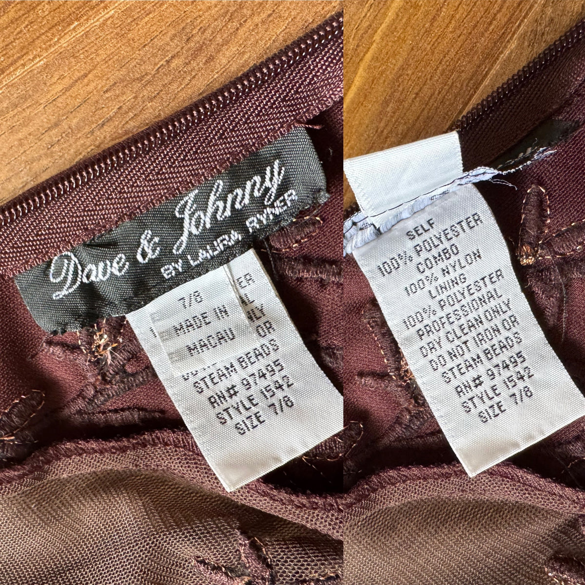 Brown stretch evening dress uk 10-12