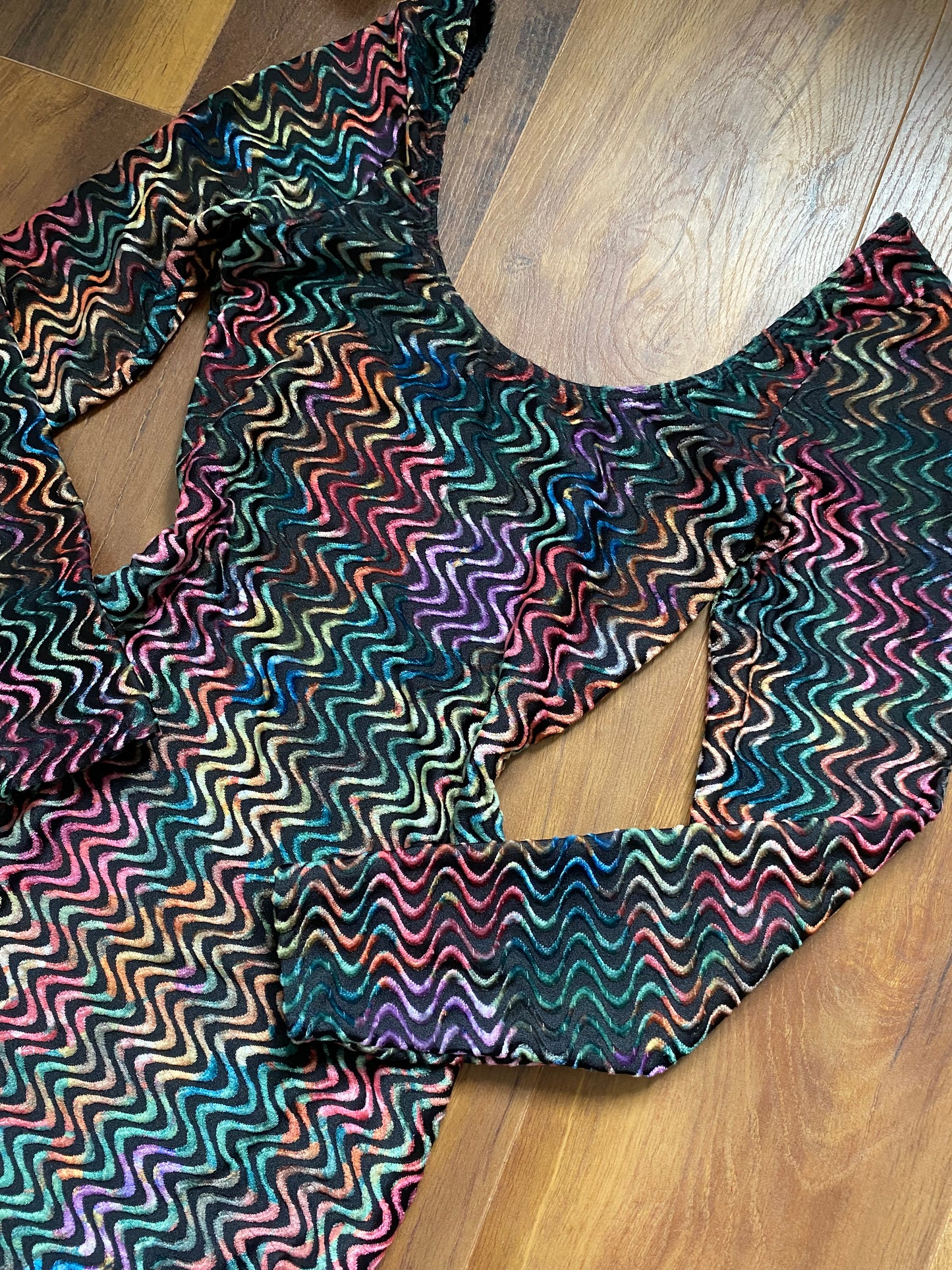 Colourful velvet long sleeve bodycon dress uk S/8-10