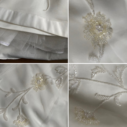 Romantica strapless a-line beaded wedding gown uk 12