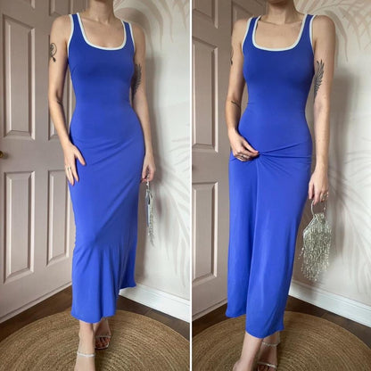 Bay Trading blue stretchy bodycon dress UK 10-12
