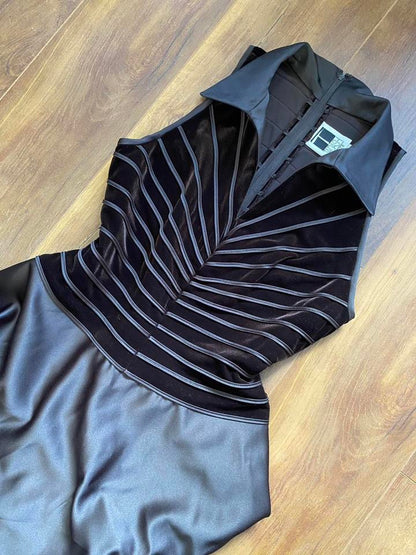 Tadashi Petite brown a-line evening dress UK 14