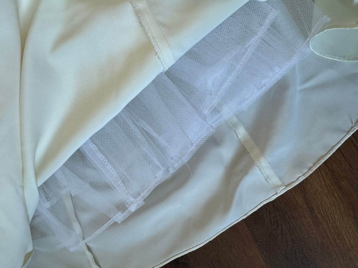 Ivory a-line evening dress uk 12