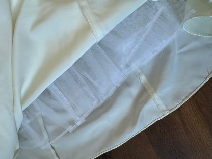 Ivory a-line evening dress uk 12