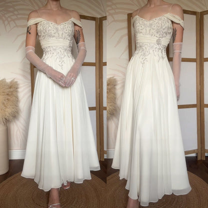 Amanda Wyatt ivory off shoulder wedding dress uk 10