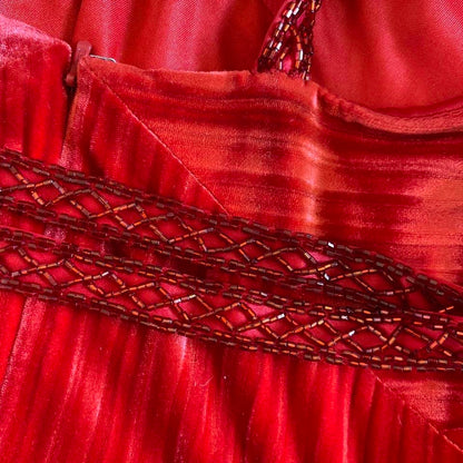 After Six red velvet evening dress UK 12