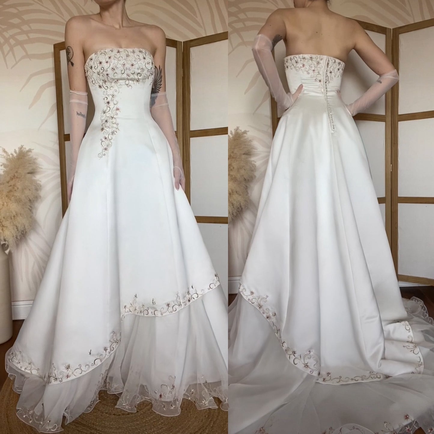 Maggie Sottero strapless a-line wedding dress uk 10