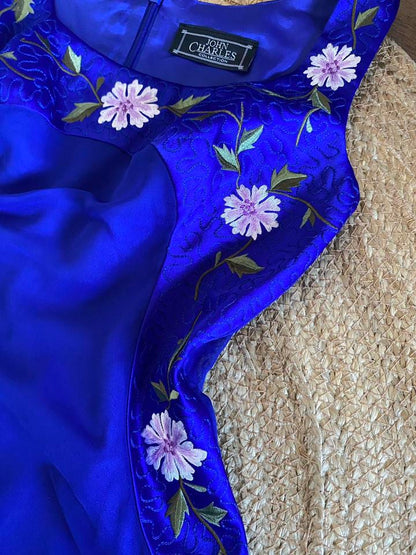 John Charles electric blue evening dress uk 12