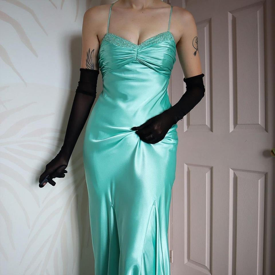 Sapphire Zum Zum satin evening gown UK 8