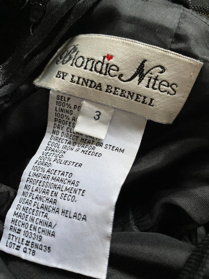 Black layered tulle evening gown UK 8