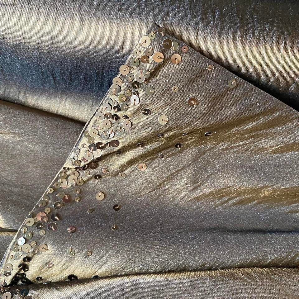 Veromia brown satin a-line gown UK 10