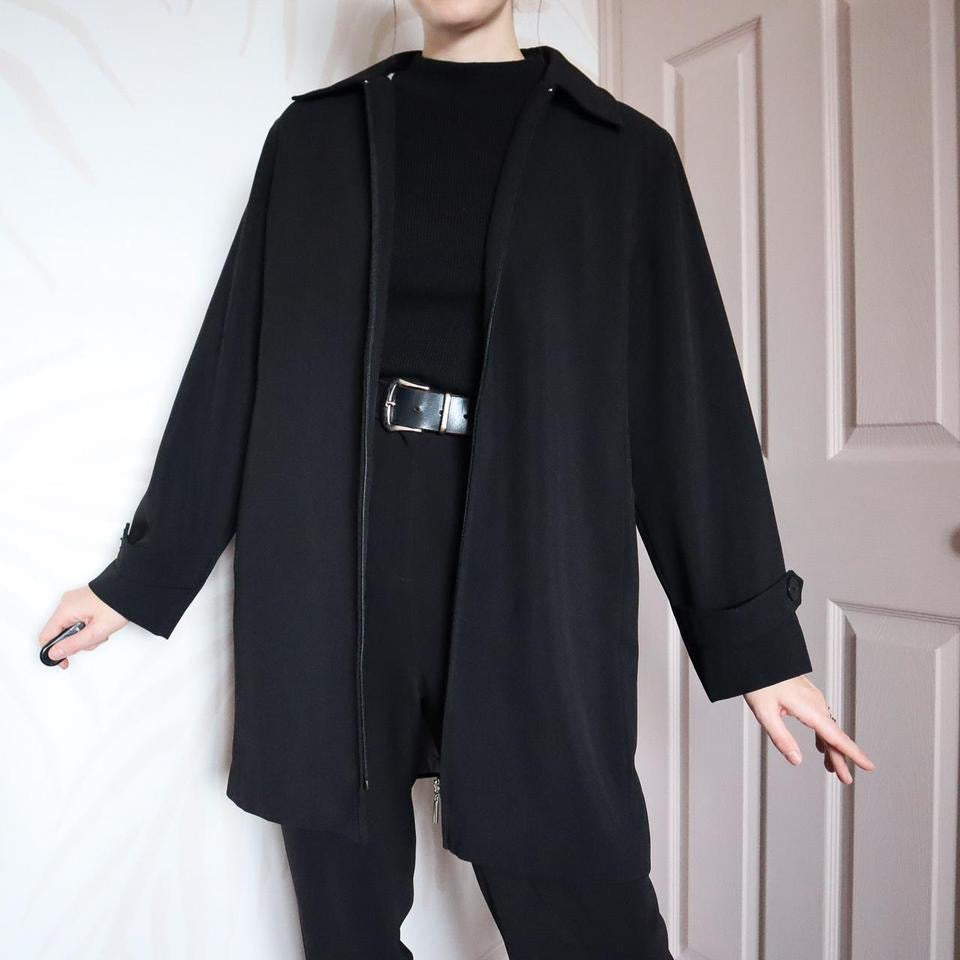 Light black jacket with belt UK 14