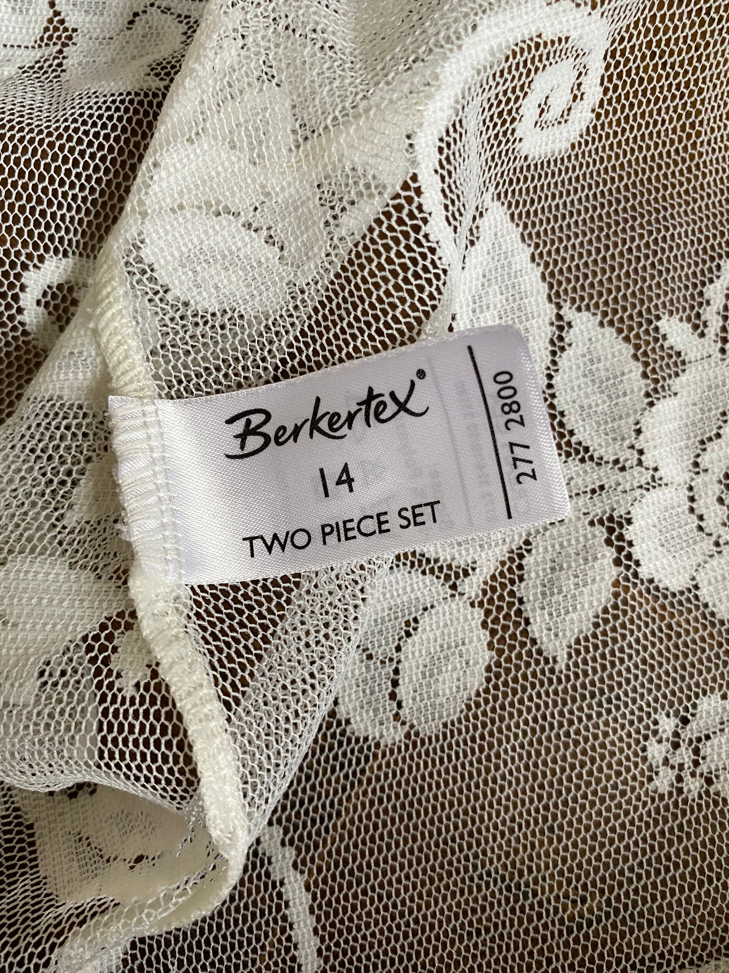 Berkertex off white sheer blouse UK S-M