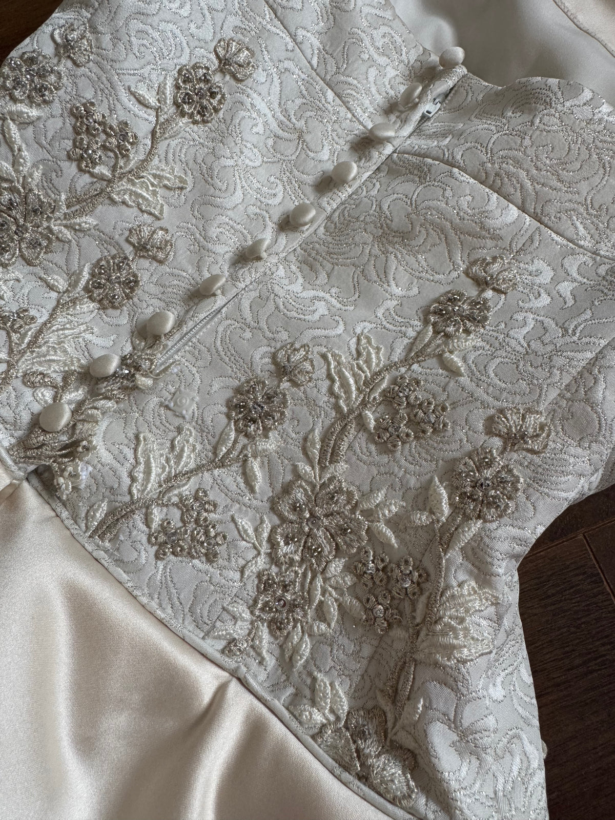 Strapless a-line cream ethereal wedding dress uk 10