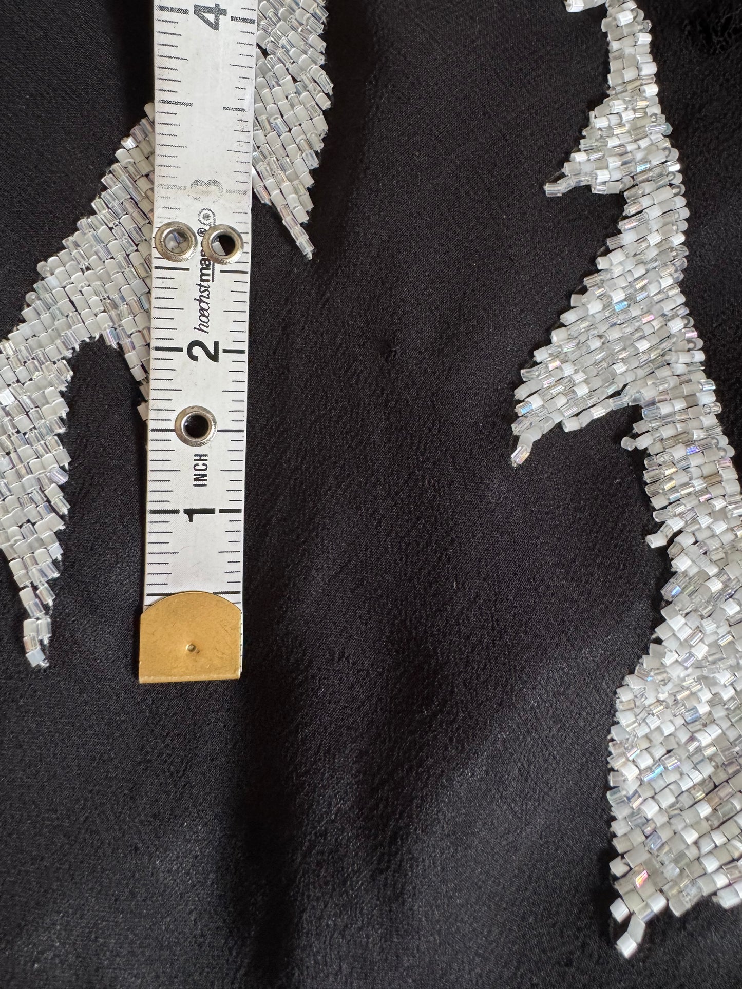 Black & white beaded evening dress uk 10