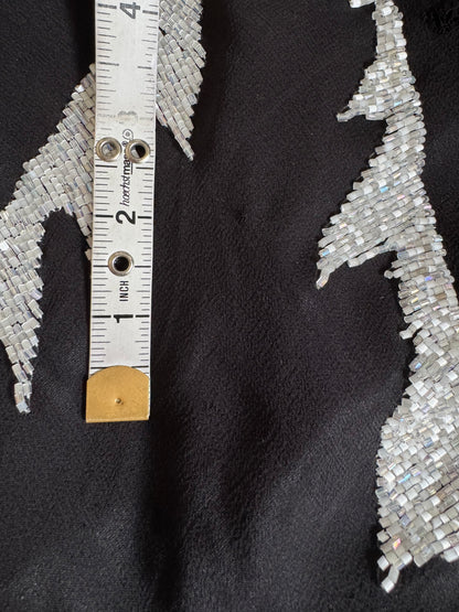 Black & white beaded evening dress uk 10