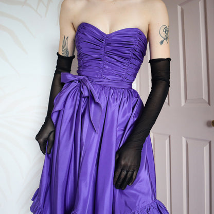 Frank Usher purple strapless midi dress UK 8-10