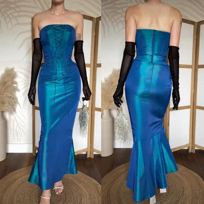 John Charles blue taffeta 2 piece prom set uk 10