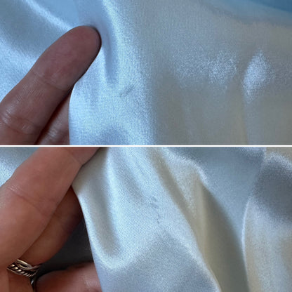 Baby blue satin & chiffon prom dress & shawl uk 10
