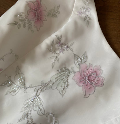 Dante ivory floral a-line wedding dress uk 14