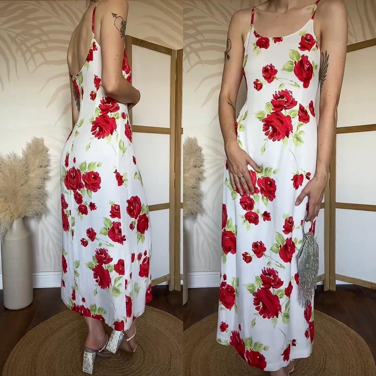 Laura Ashley white floral summer dress uk 12