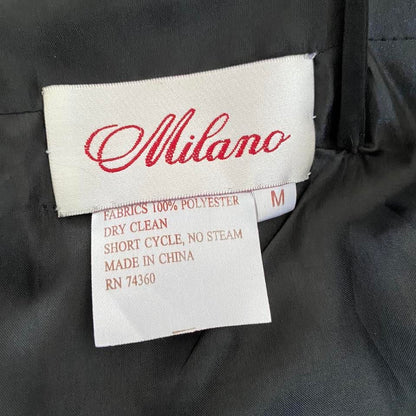 Milano black beaded fitted evening gown UK 12