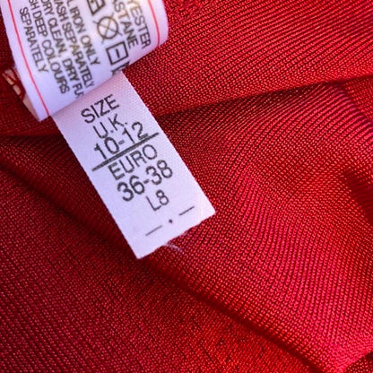 Vintage Ann Summers red stretch slip dress UK 10-12