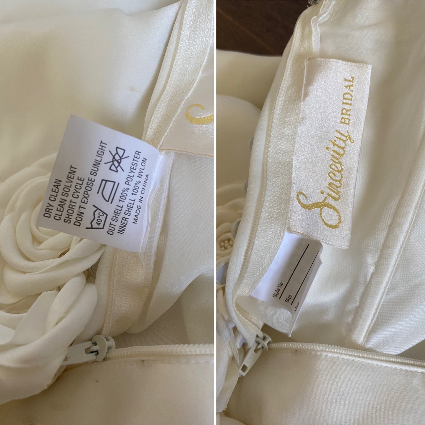 Sincerity Bridal ivory a-line wedding dress uk 6-8