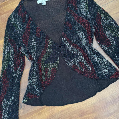 Beaded colourful sheer jacket uk 8
