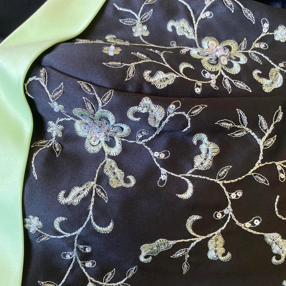 Green & Black Morgan & Co Strapless A-line Prom Gown UK 10-12