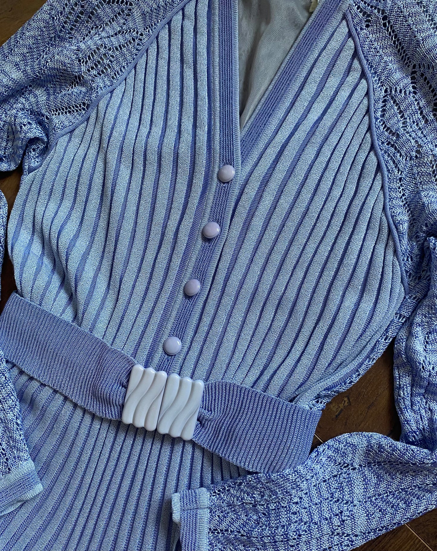 Medici powder blue knit midi dress uk 8-10