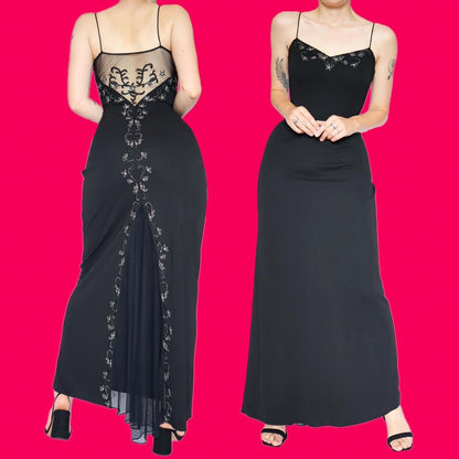 Black Dave & Johnny evening dress UK 10 & UK 12