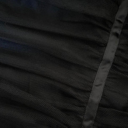 Black layered tulle evening gown UK 8