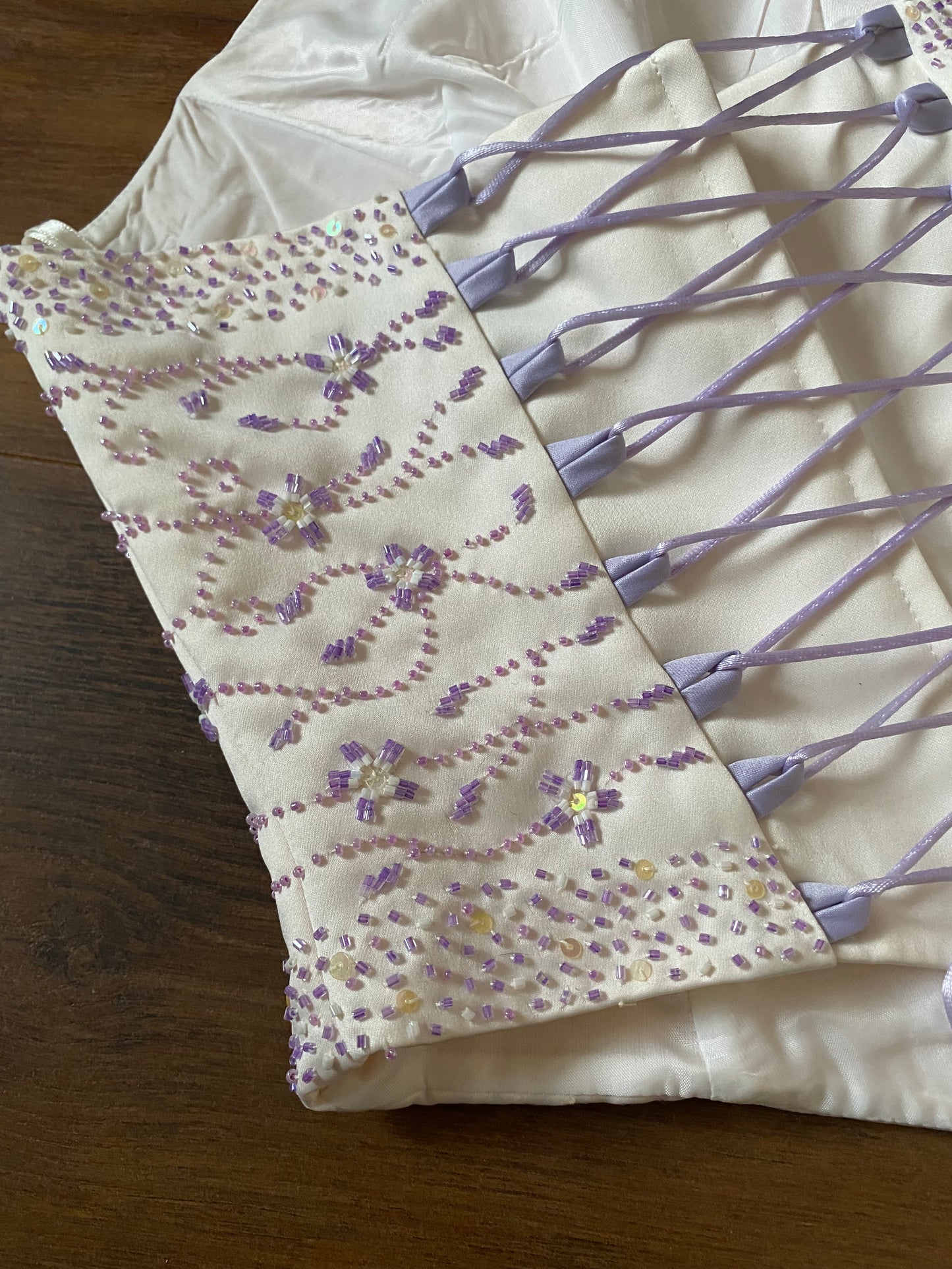 Lilac & white prom 3-piece set uk 6