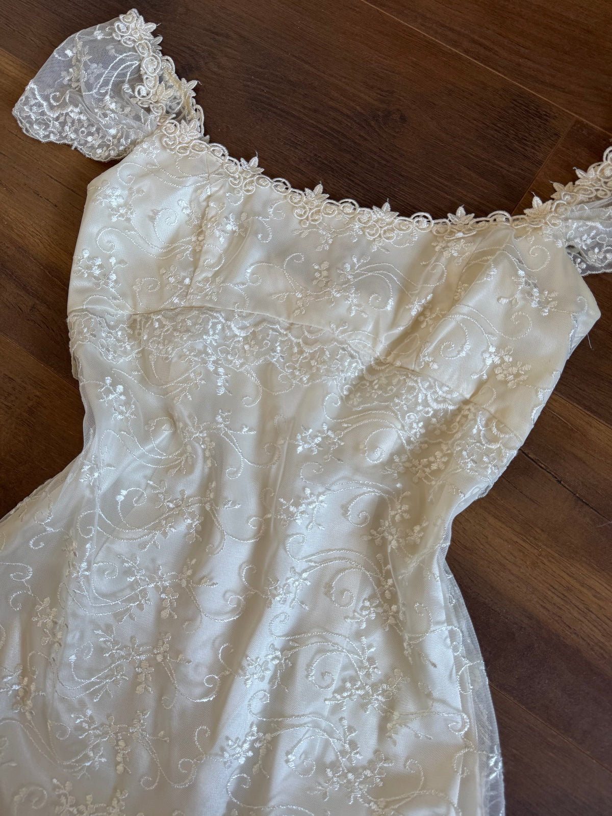 Jessica McClintock ivory lace wedding or evening dress uk 8-10